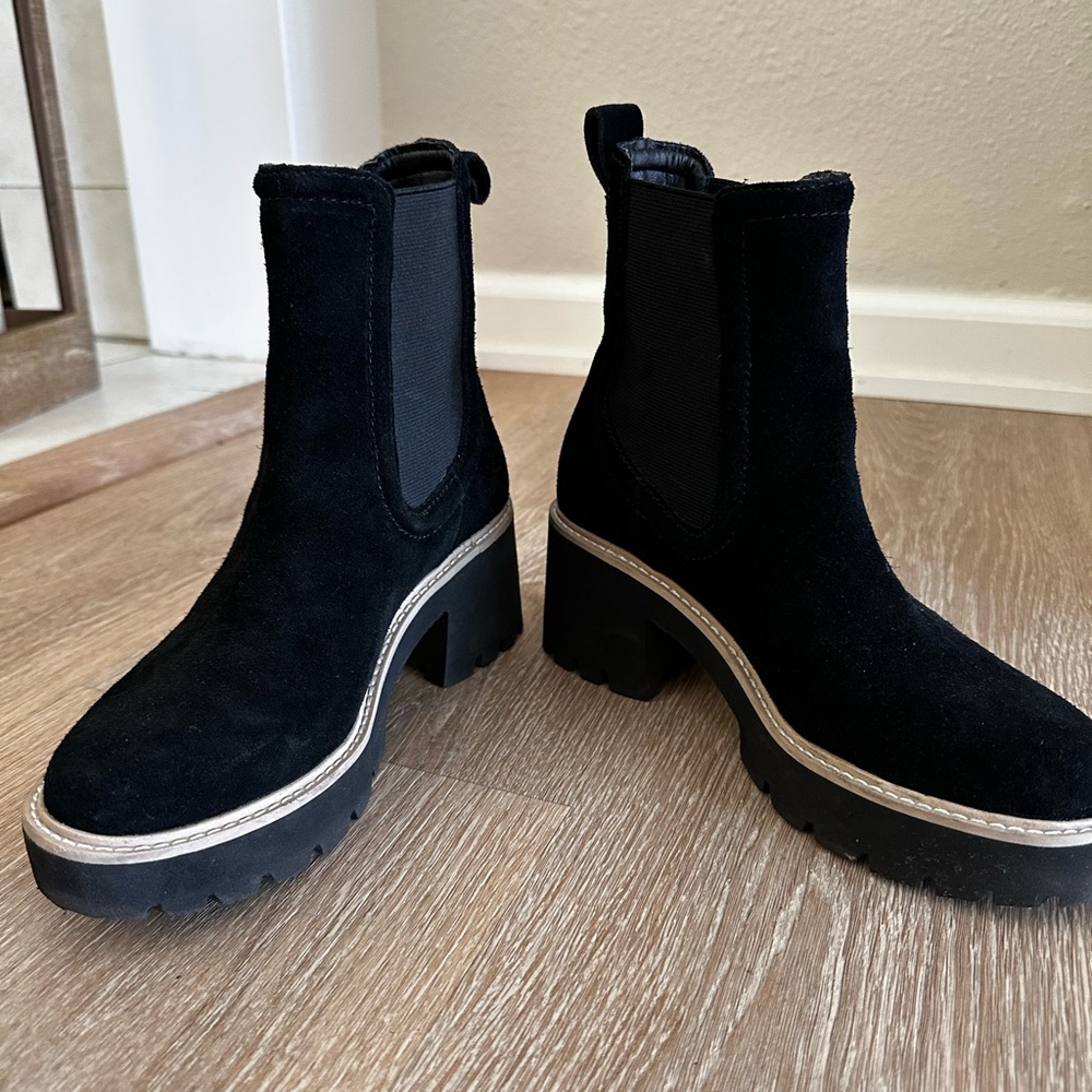 Waterproof dolce vita black suede Chelsea boot